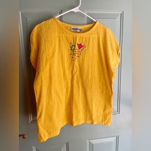 Peter Popovitch 4 Piece Cotton Outfit in Yellow Medium Size